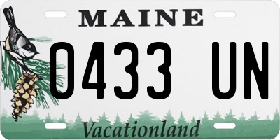 ME license plate 0433UN