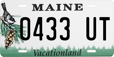 ME license plate 0433UT