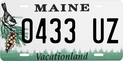 ME license plate 0433UZ