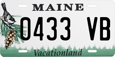 ME license plate 0433VB