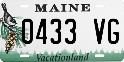 ME license plate 0433VG