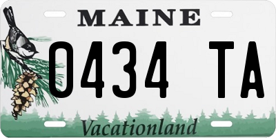 ME license plate 0434TA