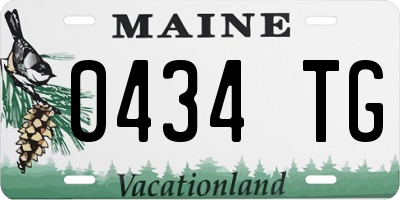 ME license plate 0434TG