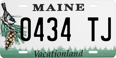 ME license plate 0434TJ