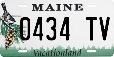 ME license plate 0434TV