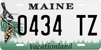 ME license plate 0434TZ