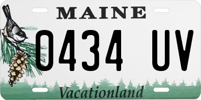 ME license plate 0434UV