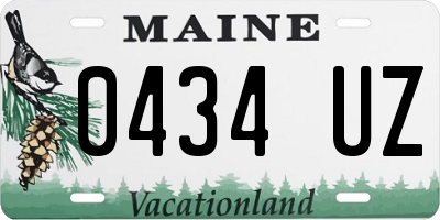 ME license plate 0434UZ