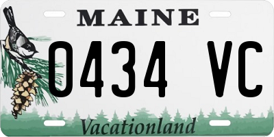 ME license plate 0434VC