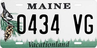 ME license plate 0434VG