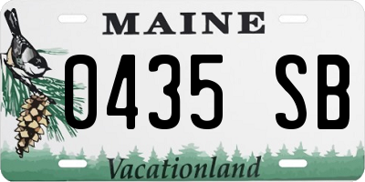 ME license plate 0435SB