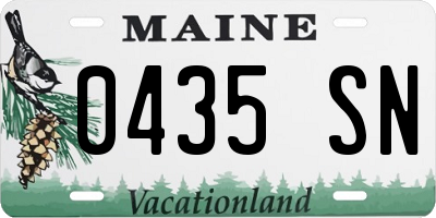 ME license plate 0435SN