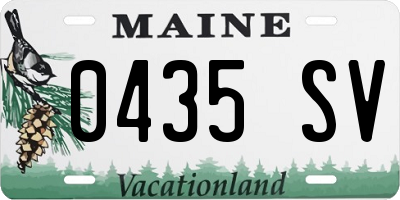 ME license plate 0435SV