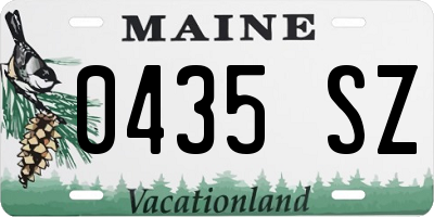 ME license plate 0435SZ