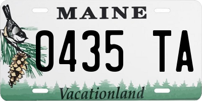 ME license plate 0435TA
