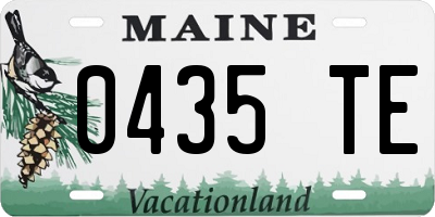ME license plate 0435TE