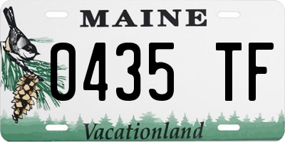 ME license plate 0435TF