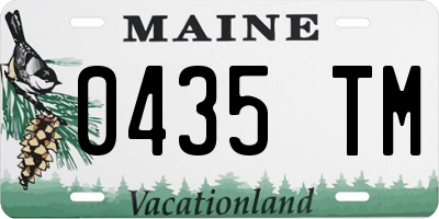 ME license plate 0435TM