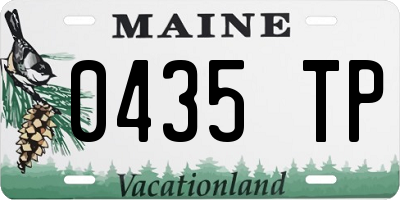 ME license plate 0435TP