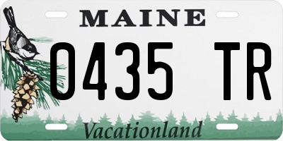 ME license plate 0435TR