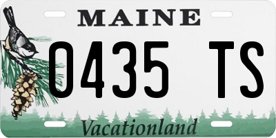 ME license plate 0435TS