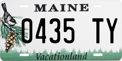 ME license plate 0435TY