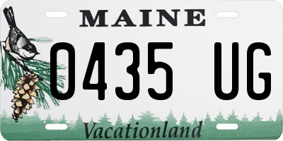 ME license plate 0435UG