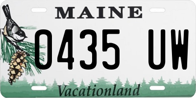 ME license plate 0435UW