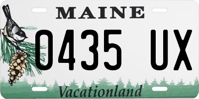 ME license plate 0435UX