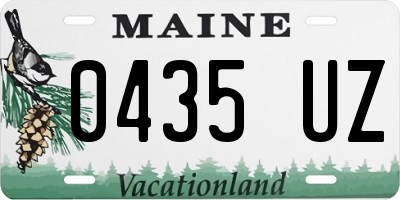 ME license plate 0435UZ