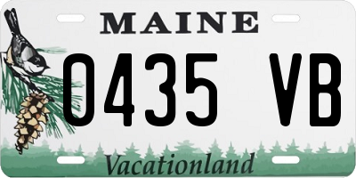 ME license plate 0435VB