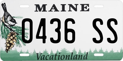 ME license plate 0436SS