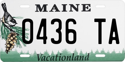 ME license plate 0436TA