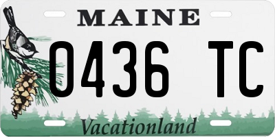 ME license plate 0436TC