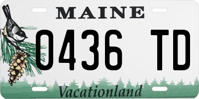ME license plate 0436TD