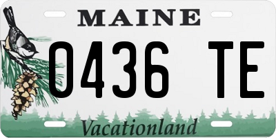 ME license plate 0436TE