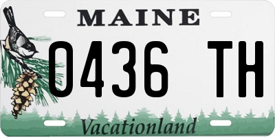 ME license plate 0436TH