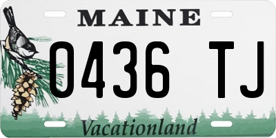 ME license plate 0436TJ