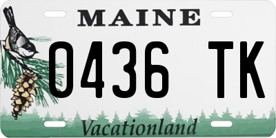ME license plate 0436TK