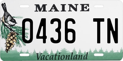 ME license plate 0436TN