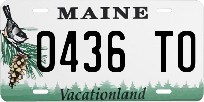 ME license plate 0436TO