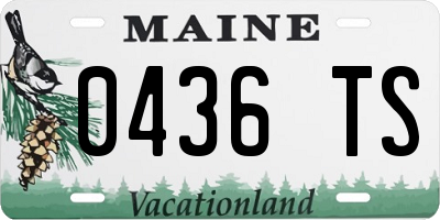 ME license plate 0436TS