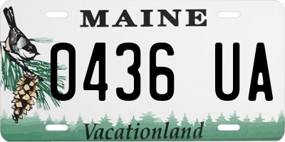ME license plate 0436UA