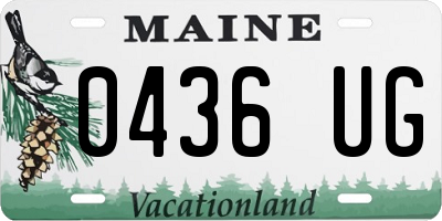 ME license plate 0436UG