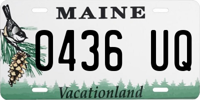 ME license plate 0436UQ