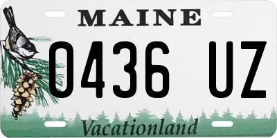 ME license plate 0436UZ