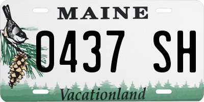 ME license plate 0437SH