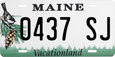 ME license plate 0437SJ
