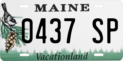 ME license plate 0437SP