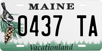 ME license plate 0437TA